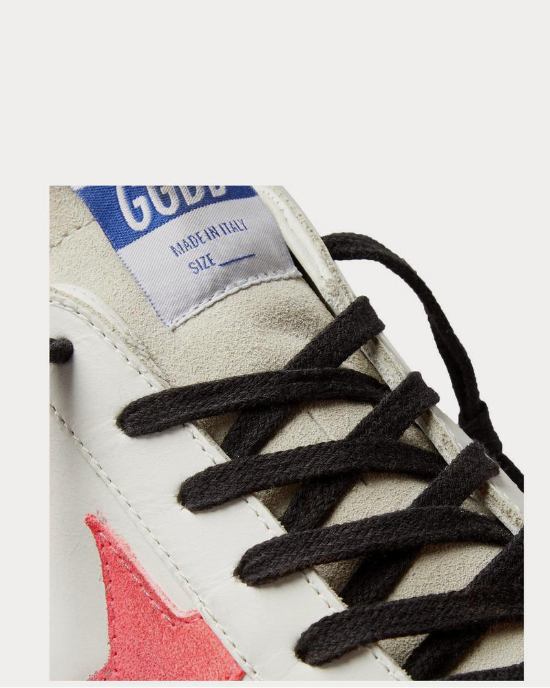 Golden Goose Superstar Distressed Leather and Suede  White low top sneakers - 4