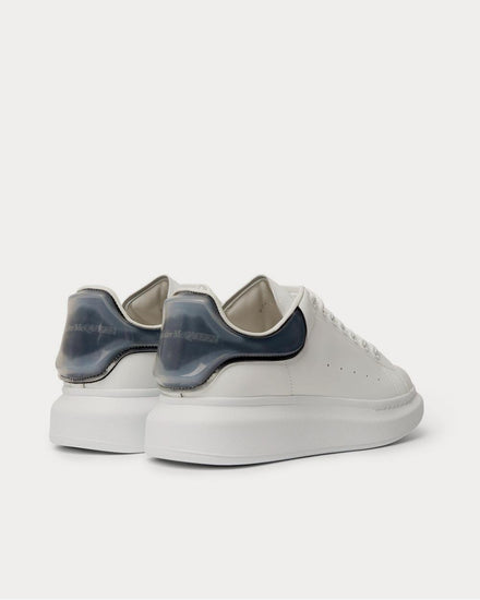 McQueen Exaggerated-Sole Rubber-Trimmed Leather  White low top sneakers - 4
