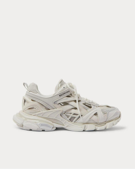 Balenciaga Men's Track.2 Nylon, Mesh and Rubber White low