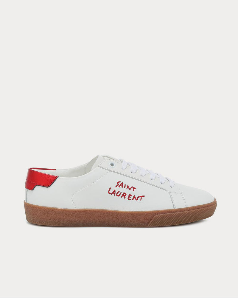 Saint Laurent Court Classic leather Blanc Optique Low Top Sneakers - 1