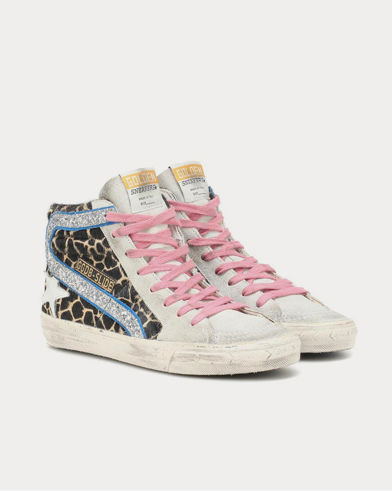 Golden Goose Slide calf hair Animal High Top Sneakers - 2