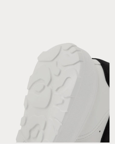 McQueen Exaggerated-Sole Suede-Trimmed Leather  White low top sneakers - 4