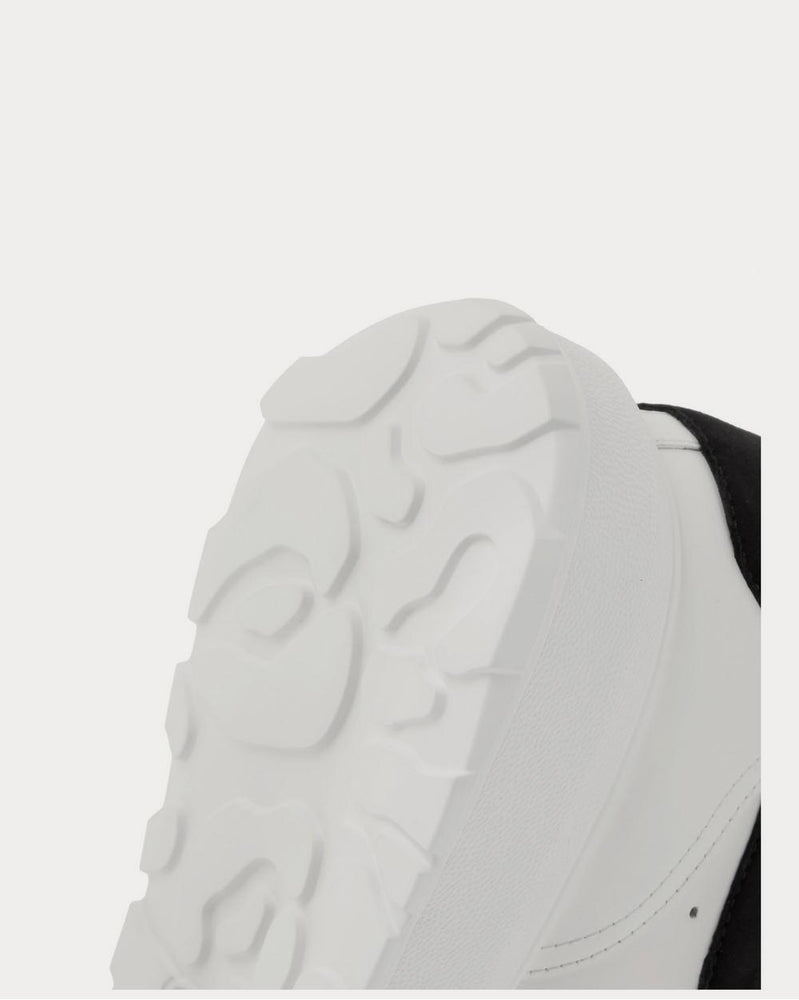 Alexander McQueen Exaggerated-Sole Suede-Trimmed Leather  White low top sneakers - 4