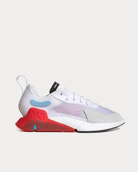 Y-3 ORISAN Core White / Red / Signal Cyan Low Top Sneakers - 1
