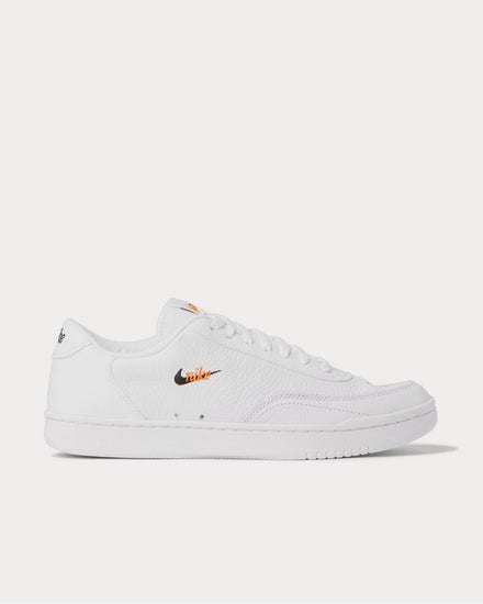Nike Court Vintage Premium Logo-Embroidered Textured-Leather  White low top sneakers - 1