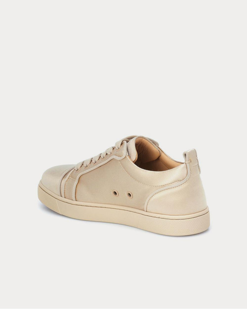Christian Louboutin Louis Junior silk-satin Nude 1 Low Top Sneakers - 3
