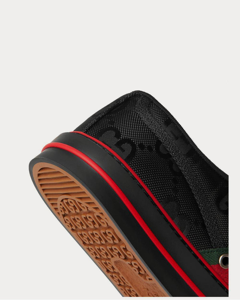 Gucci Off the Grid Webbing-Trimmed Monogrammed ECONYL Canvas  Black low top sneakers - 4