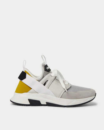 Tom Ford Jago Suede, Mesh and Neoprene  Gray low top sneakers - 1