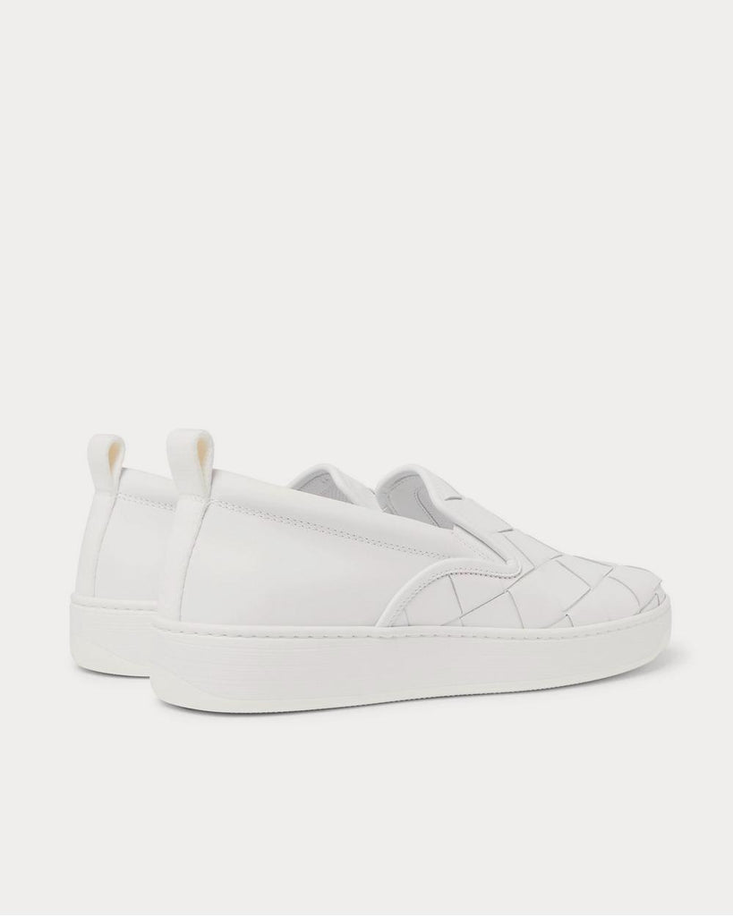 Bottega Veneta Dodger Intrecciato Leather White slip on sneakers