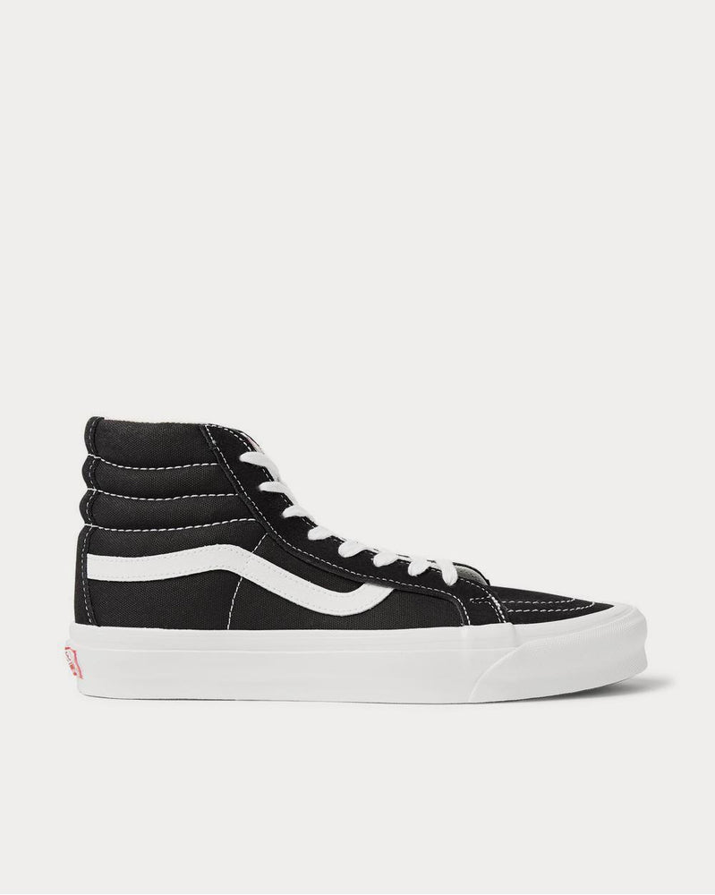 Vans UA OG SK8-Hi LX Leather-Trimmed Canvas High-Top  Black high top sneakers - 1