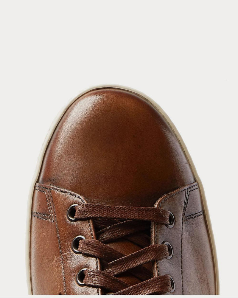 Tom Ford Warwick Burnished-Leather  Brown low top sneakers - 5