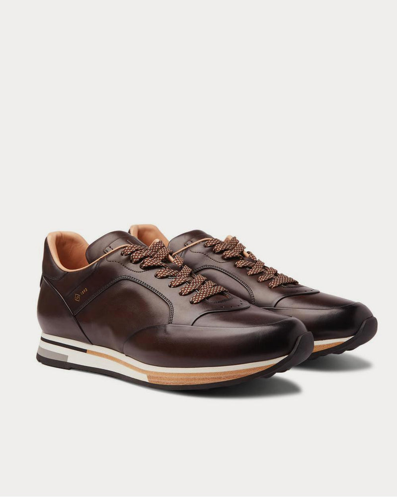 Dunhill Duke Leather  Dark brown low top sneakers - 2