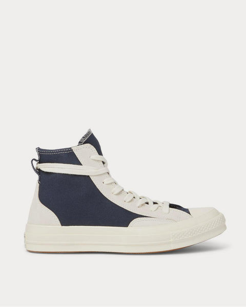 Chuck 70 Final Club Suede-Panelled Organic Canvas Blue high top sneakers