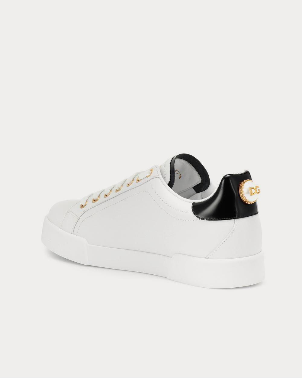 Dolce & Gabbana - Portofino leather white gold Low Top Sneakers