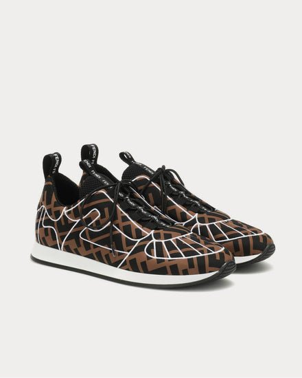 Fendi FFreedom Nero Black/Brown Low Top Sneakers - 2