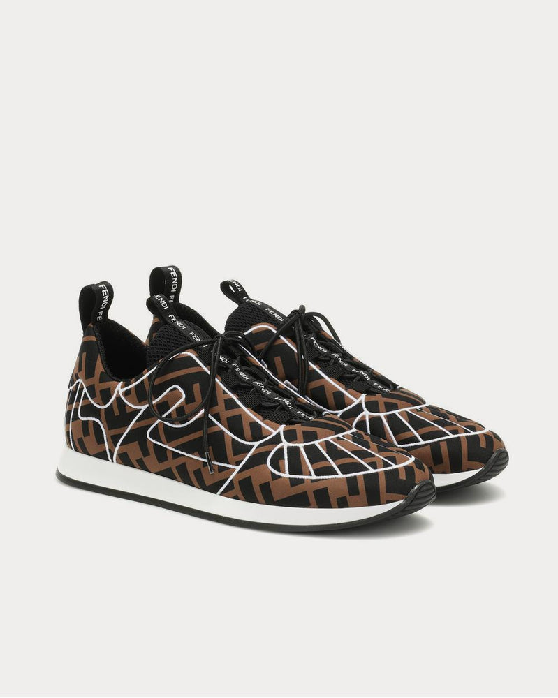 Fendi FFreedom Nero Black/Brown Low Top Sneakers - 2