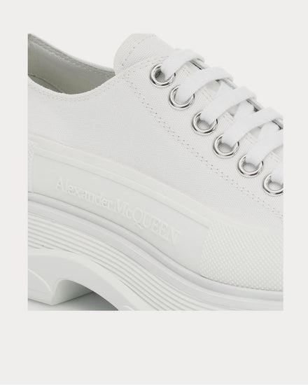 McQueen Canvas platform White Low Top Sneakers - 4