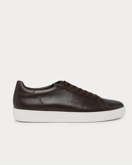 J.M. Weston Leather  Dark brown low top sneakers - 1