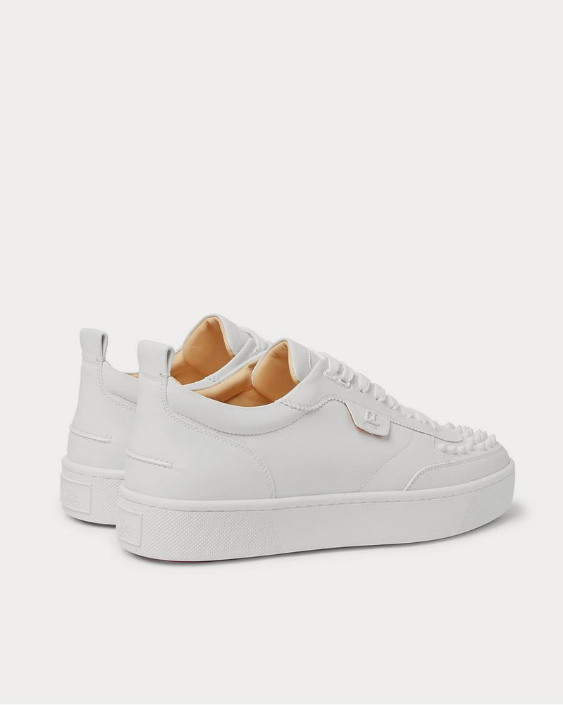 Christian Louboutin Happyrui Spiked Leather  White low top sneakers - 4