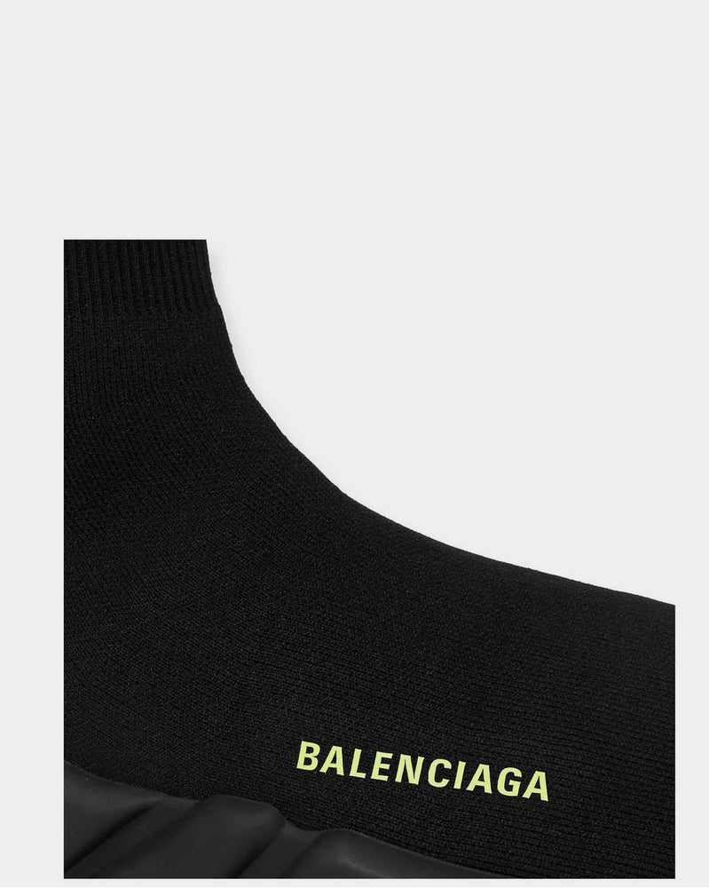 Balenciaga Speed LT Stretch-Knit Slip-On  Black high top sneakers - 4