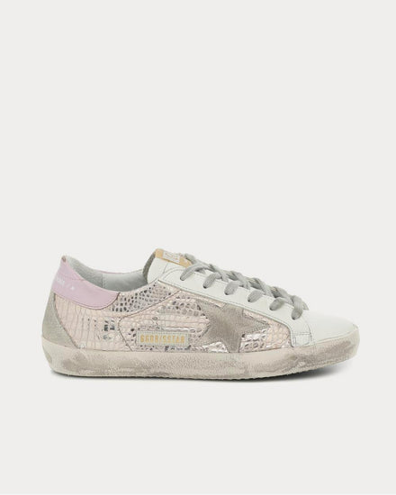 Golden Goose Superstar croc-effect Gold Low Top Sneakers - 1