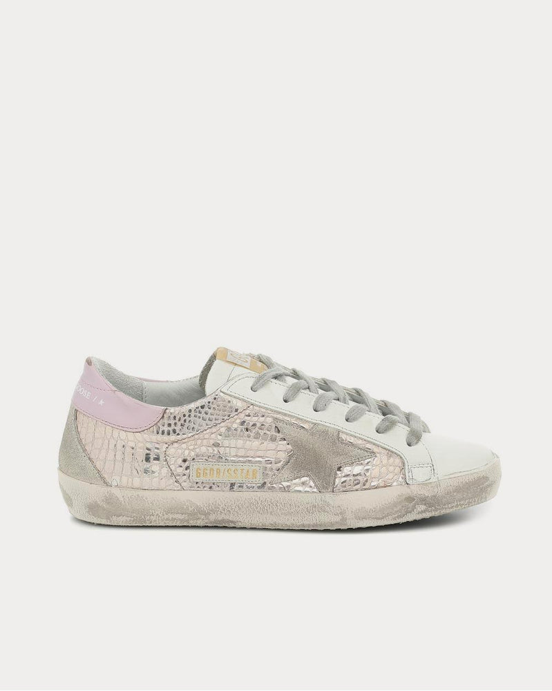 Golden Goose Superstar croc-effect Gold Low Top Sneakers - 1