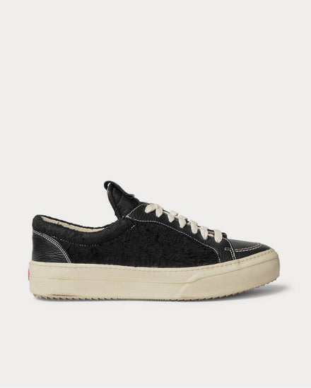 Rhude V1 Leather and Suede  Black low top sneakers - 1