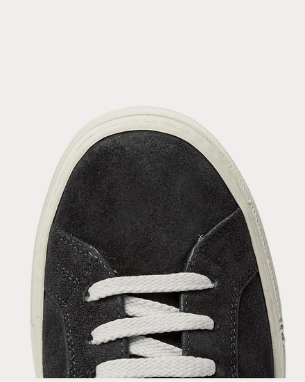 Moncler New Monaco Leather and Suede  Charcoal low top sneakers - 5