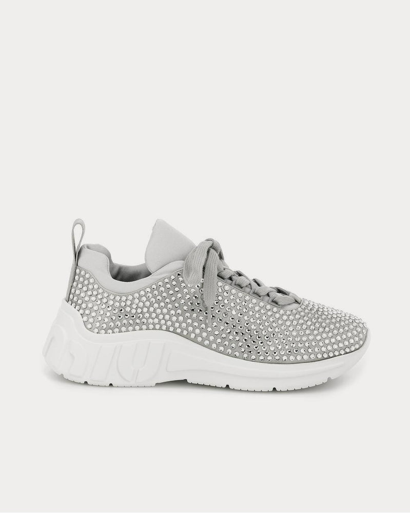 Miu Miu Embellished Alluminio Low Top Sneakers - 1