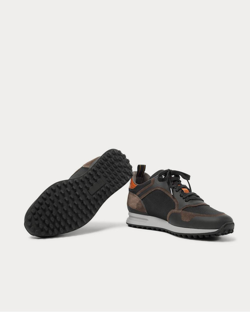 Dunhill Radial Runner Leather and Suede-Trimmed Mesh  Black low top sneakers - 3