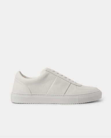 Mr P. Larry Full-Grain Leather  White low top sneakers