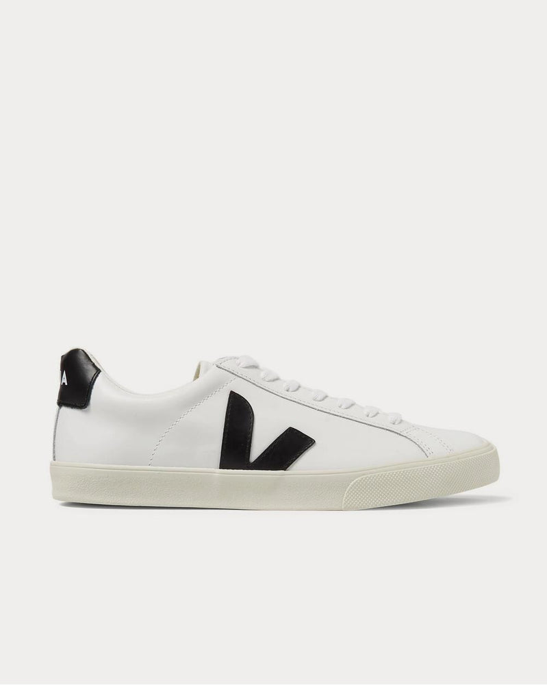 Veja Esplar Rubber-Trimmed Leather  White low top sneakers - 1