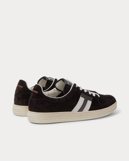 Tom Ford Radcliffe Leather-Trimmed Suede  Black low top sneakers - 3