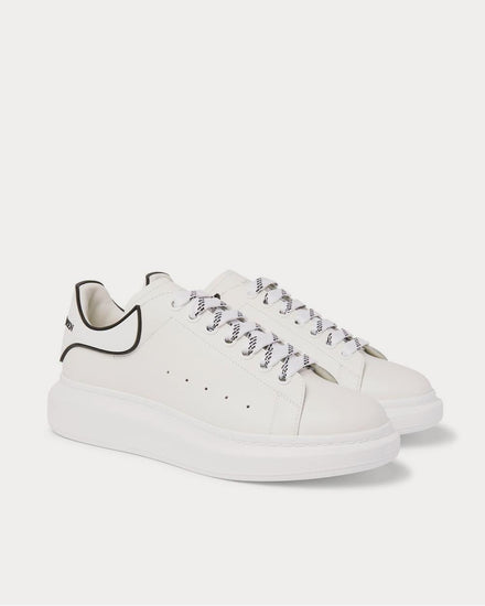 McQueen Exaggerated-Sole Rubber-Trimmed Leather  White low top sneakers - 2