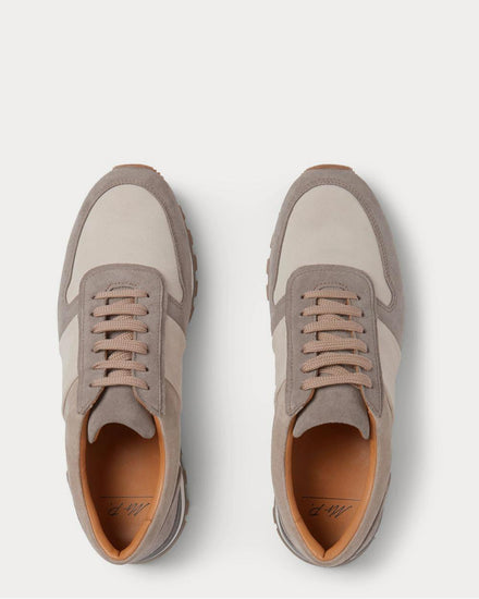 Mr P. Colour-Block Suede  Neutral low top sneakers - 6