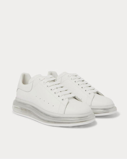 McQueen Exaggerated-Sole Leather  White low top sneakers - 2