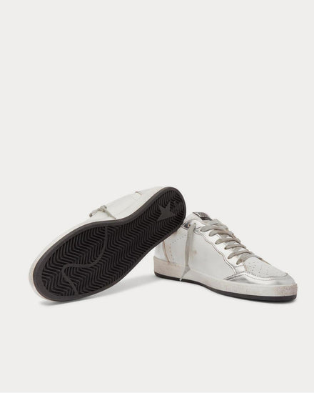 Golden Goose Ball Star Distressed Leather  White low top sneakers - 3
