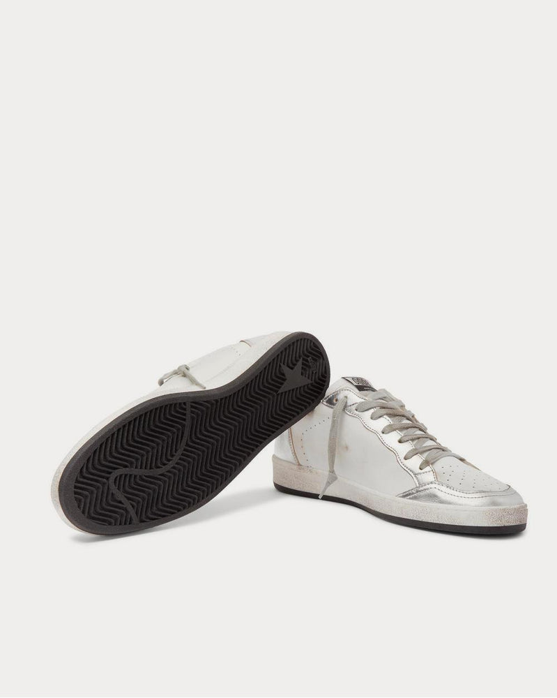 Golden Goose Ball Star Distressed Leather  White low top sneakers - 3