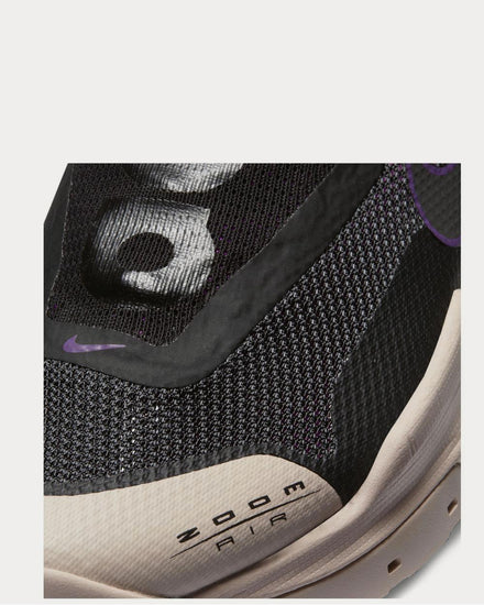 Nike ACG Zoom Air AO Rubber-Trimmed Stretch-Knit Hiking  Black low top sneakers - 4