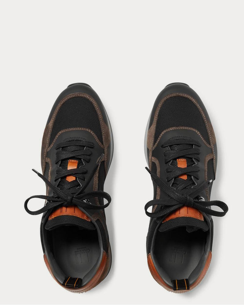 Dunhill Radial Runner Leather and Suede-Trimmed Mesh  Black low top sneakers - 6