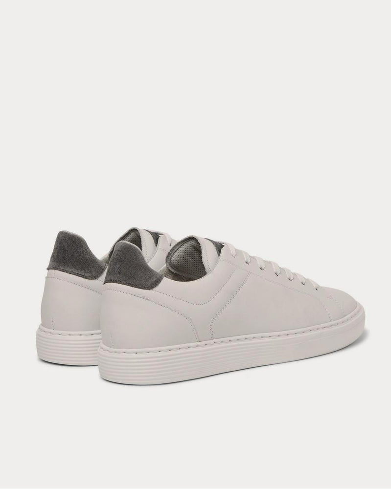 Brunello Cucinelli Suede-Trimmed Leather  White low top sneakers - 3