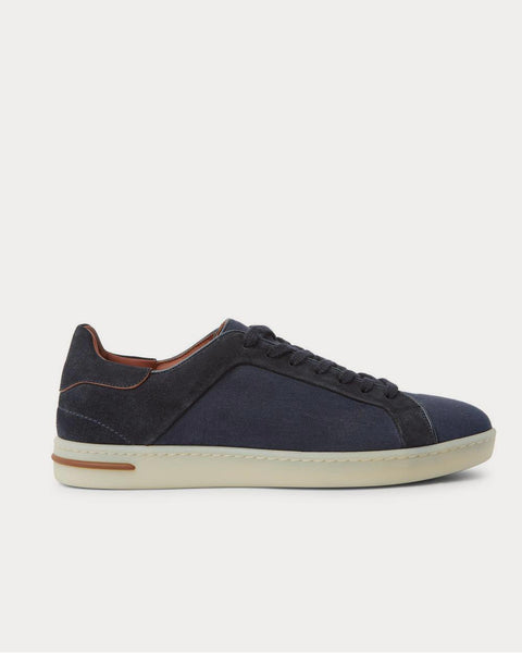 Traveller Suede and Canvas  Navy low top sneakers