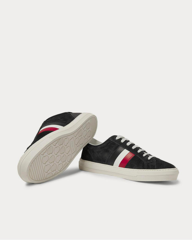 Moncler New Monaco Leather and Suede  Charcoal low top sneakers - 3