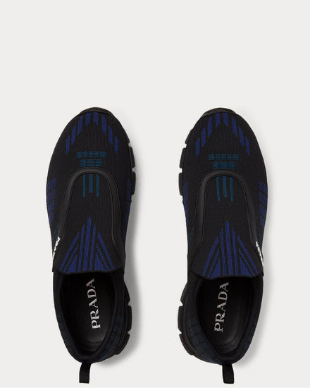 Prada Rubber-Trimmed Nylon-Jacquard Slip-On  Black low top sneakers - 6