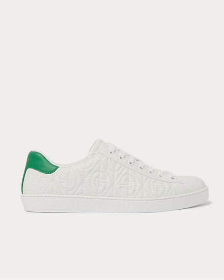 Gucci Ace G Rhombus Quilted Leather  White low top sneakers - 1