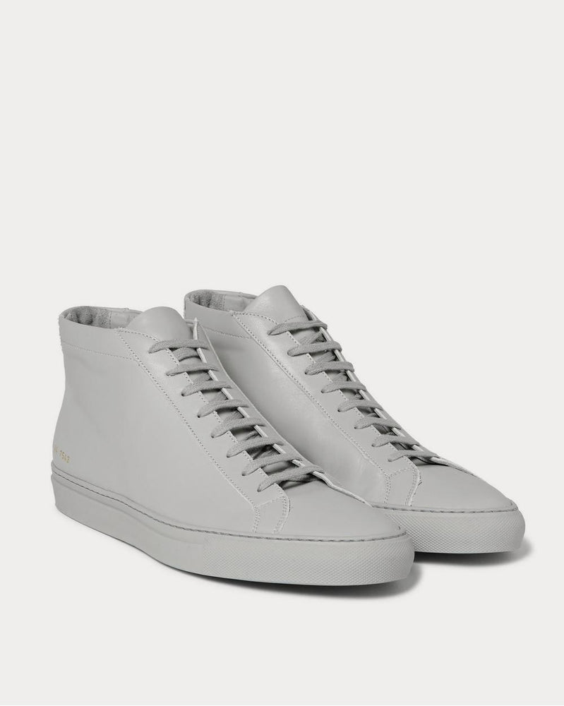 Common Projects Original Achilles Leather High-Top  Light gray high top sneakers - 2
