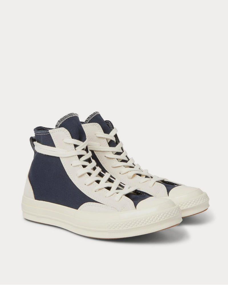 Converse Chuck 70 Final Club Suede-Panelled Organic Canvas Blue high top sneakers - 2