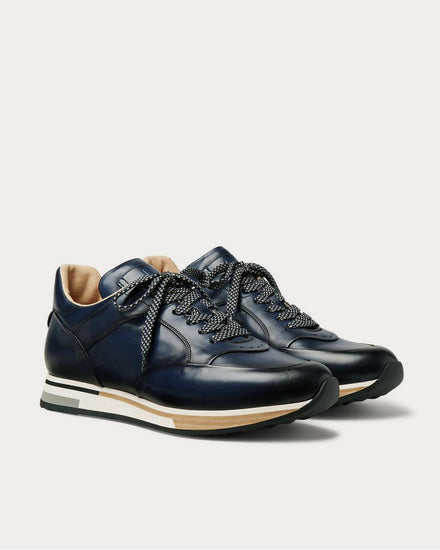 Dunhill Duke Leather  Navy low top sneakers - 2