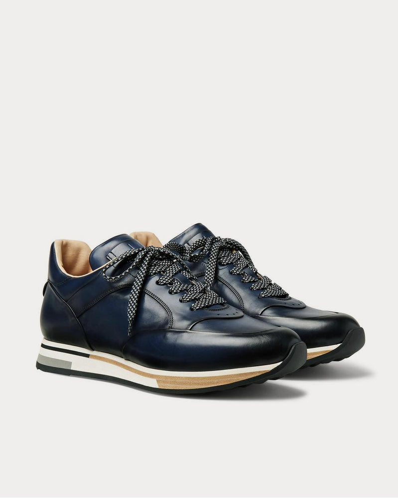 Dunhill Duke Leather  Navy low top sneakers - 2