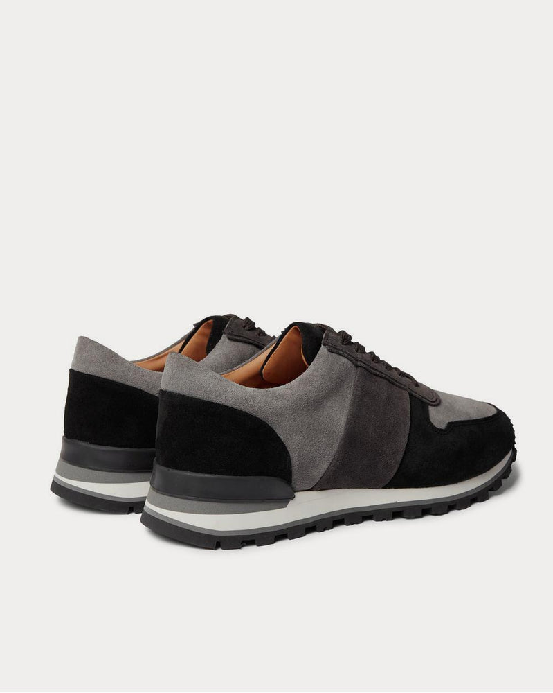 Mr P. Colour-Block Suede  Black low top sneakers - 4